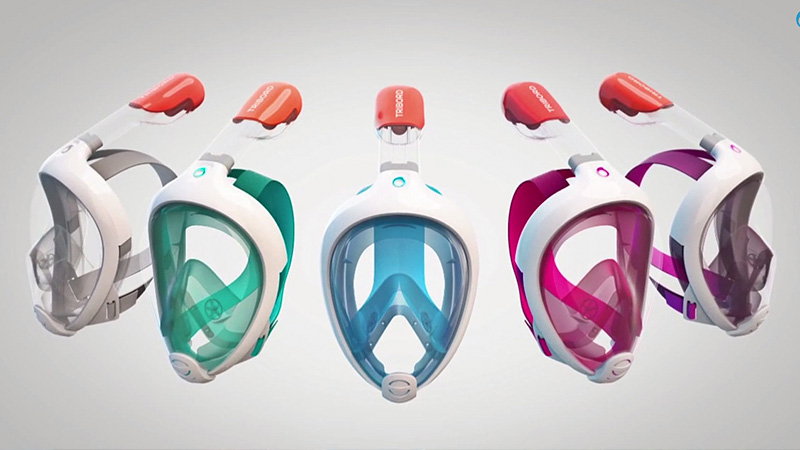 Illustration for article titled A Snorkel Mask That Lets You Breath Like You're Not Underwater